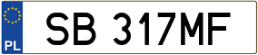 Trailer License Plate